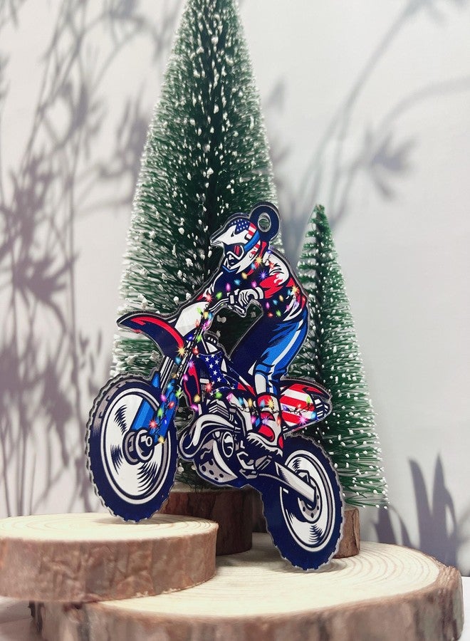 BEETHIS Dirt Bike Christmas Ornament, Dirtbike Ornaments for Christmas Tree, Cool Dirtbike Ornaments for Tree, Riders, Kids & Teens, Motocross Gift Idea for Boys, Girls, Friends & Collectors Flat Acrylic 3.5” - Image 3